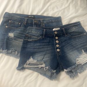 Set of 2/ cut off denim shorts